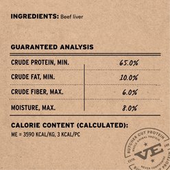 Vital Essentials Freeze-Dried Raw Beef Liver Dog Treats, 5.5-oz bag slide 2 of 8