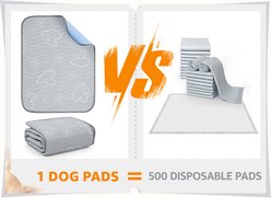 PICK FOR LIFE Washable Reusable Waterproof & Absorbent Non-Slip Dog Pee Pads, Gray, 30 x 34-in, 2 count slide 2 of 8