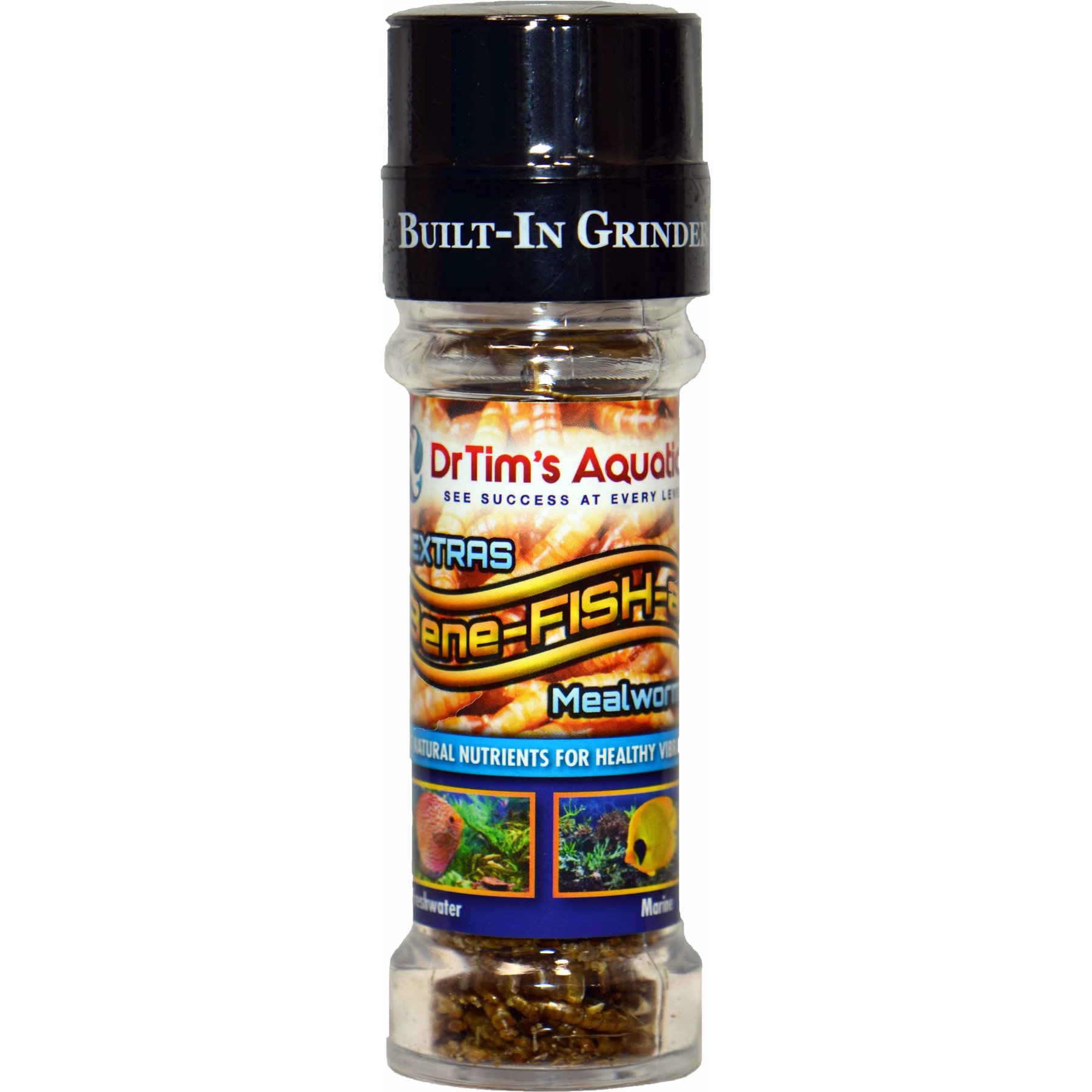 DrTim's Aquatics EXTRAS Bene-FISH-al Mealworms Fish Grinder, 0.52-oz jar