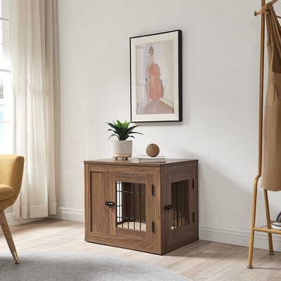 Unipaws Unipaws Furniture Style Dog Crate, Walnut, 23-in wide