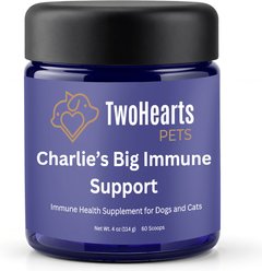 TwoHearts Pets Charlie’s Immune Support Powder Supplement for Dogs & Cats, 4-oz box, 60 count