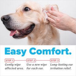 TropiClean Oxymed Anti-Itch Relief Soothing Ear Wipes for Dogs & Cats, White, 50 count slide 2 of 9