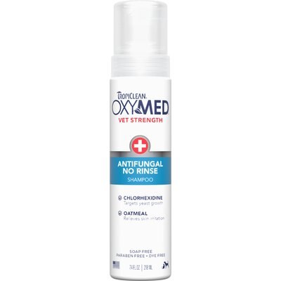 TropiClean TropiClean OxyMed No Rinse Waterless Dry Shampoo for Dogs & Cats, 7.4-fl oz