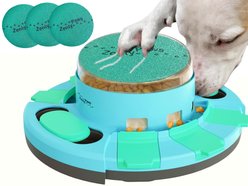Zenly Paws Scratch Box Nail File Dog Toy, Blue/Green slide 1 of 8