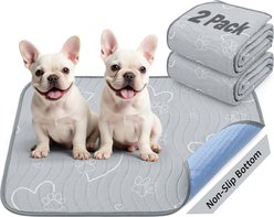 PICK FOR LIFE Washable Reusable Waterproof & Absorbent Non-Slip Dog Pee Pads, Gray, 30 x 34-in, 2 count slide 1 of 8