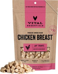 Vital Essentials Freeze-Dried Raw Chicken Breast Cat Treats, 4-oz bag