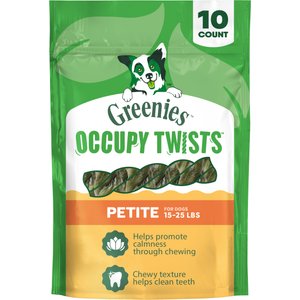 Greenies Occupy Twists Petite Chicken Flavor Natural Long-Lasting Chews Dog Treats, 10 count