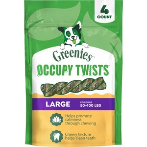 Greenies Occupy Twists Large Chicken Flavor Natural Long-Lasting Chews Dog Treats, 4 count