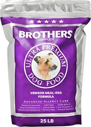 Brothers Dog Food Venison Meal & Egg Formula Advanced Allergy Care Grain-Free Dry Dog Food, 25-lb bag