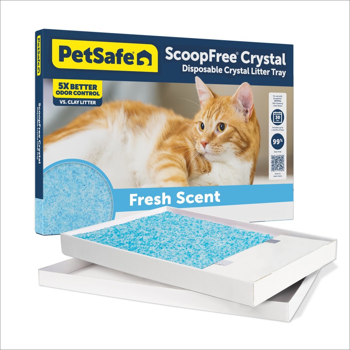 PetSafe ScoopFree Complete Disposable Crystal Cat Litter Tray, 1-Pack, Blue