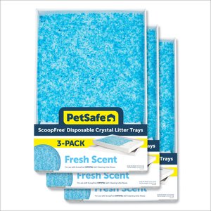 PetSafe ScoopFree Complete Disposable Crystal Cat Litter Tray, 3-Pack, Blue