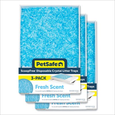 PetSafe PetSafe ScoopFree Complete Disposable Crystal Cat Litter Tray, 3-Pack, Blue