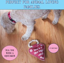 Pavilion Heart Love Canvas Dog Toy slide 2 of 4