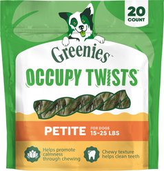 Greenies Occupy Twists Petite Chicken Flavor Natural Long-Lasting Chews Dog Treats, 20 count