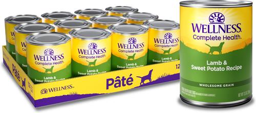 Wellness Complete Health Lamb & Sweet Potato Formula Canned Dog Food, 12.5-oz, case of 12