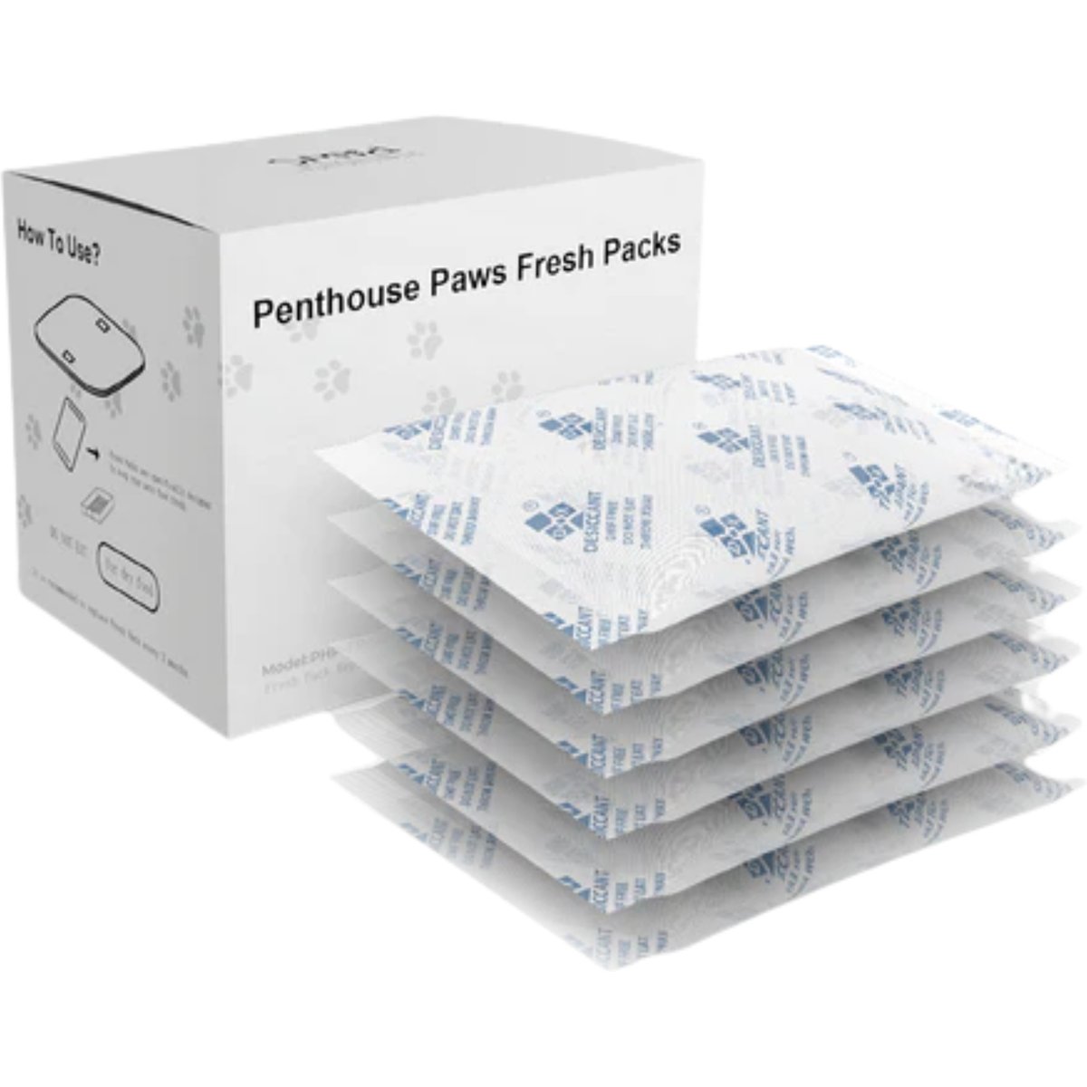 Penthouse Paws Fresh Packs Dog & Cat Food Moisture Absorber, 6-pack, White