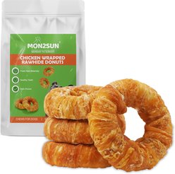 MON2SUN High-Protein Chicken Wrapped Donuts 3-in Rawhide Dog Treats, 8.47-oz bag