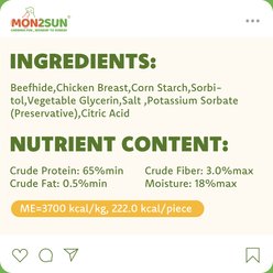 MON2SUN High-Protein Chicken Wrapped Donuts 3-in Rawhide Dog Treats, 8.47-oz bag slide 2 of 7