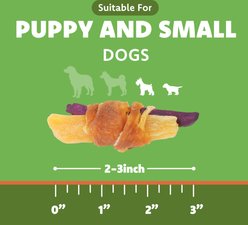 MON2SUN High-Protein Chicken Wrapped Sweet Potato & Purple Sweet Potato 2.5-in Soft & Chewy Dog Treats, 10-oz bag slide 2 of 7