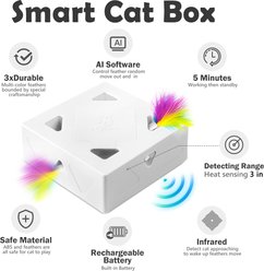Migipaws Interactive Migibox PopSkin Hide & Seek Cat Toy, White slide 2 of 7