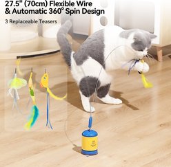 Migipaws Interactive Automatic Strong Suction Cup Teaser Wand Cat Toy, Yellow slide 2 of 8