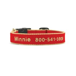 Up Country Color Market Personalized Dog Collar, Red/Tan, Medium: 12 to 18-in neck, 1-in wide