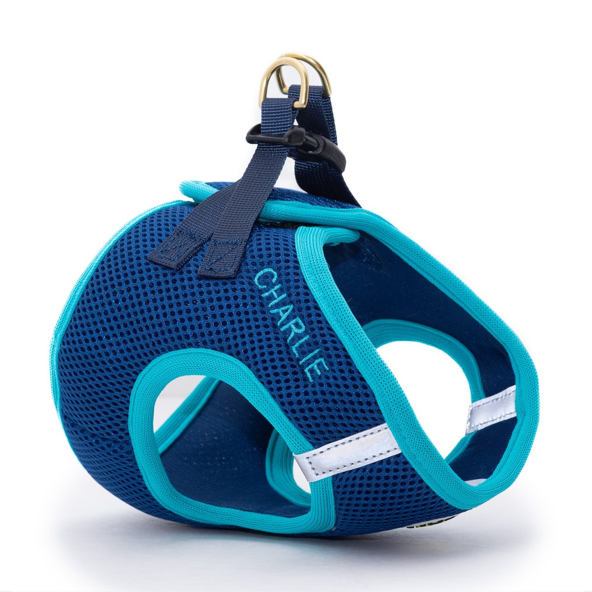 Up Country Personalized Step-In Vest Dog Harness, Navy/Aqua, XX-Large: 22 to 24-in chest