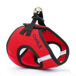 Up Country Personalized Step-In Vest Dog Harness, Red/Black, Large: 18 to 20-in chest