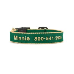 Up Country Color Market Personalized Dog Collar, Forest/Tan, Large: 15 to 21-in neck, 1-in wide