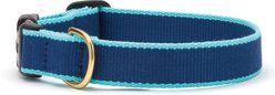 Up Country Color Market Adjustable Dog Collar, Navy/Aqua, Small: 9 to 15-in neck, 5/8-in wide