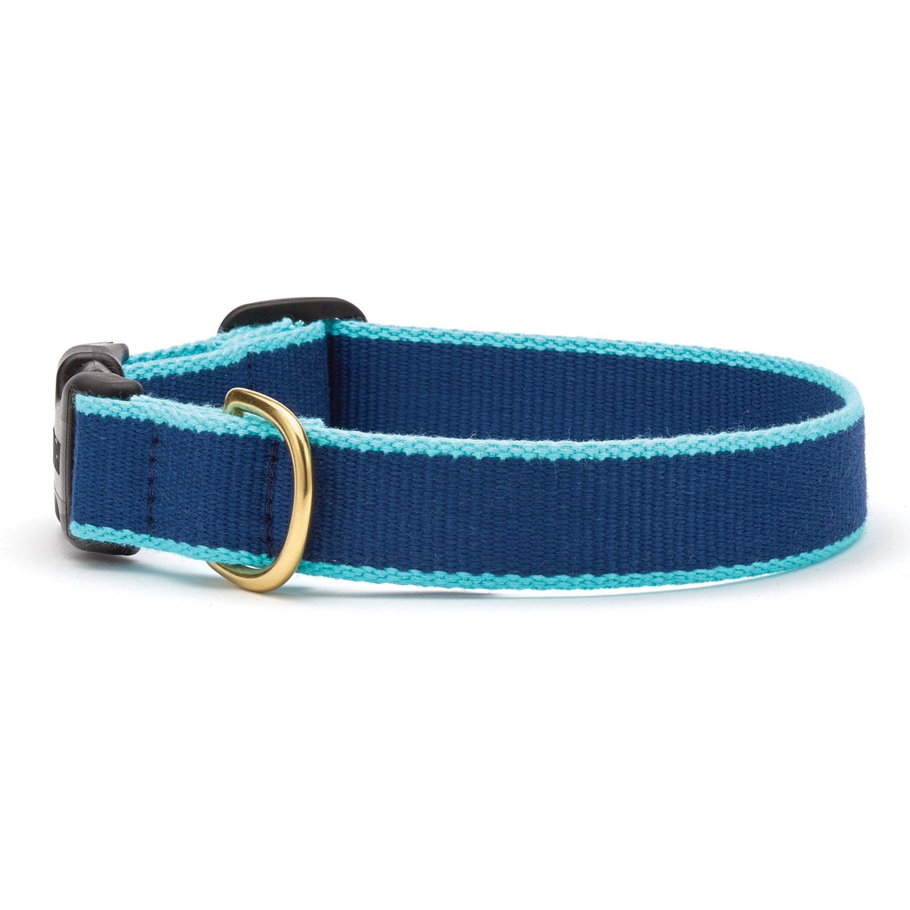 Up Country Color Market Adjustable Dog Collar, Navy/Aqua, Medium: 12 to 18-in neck, 1-in wide
