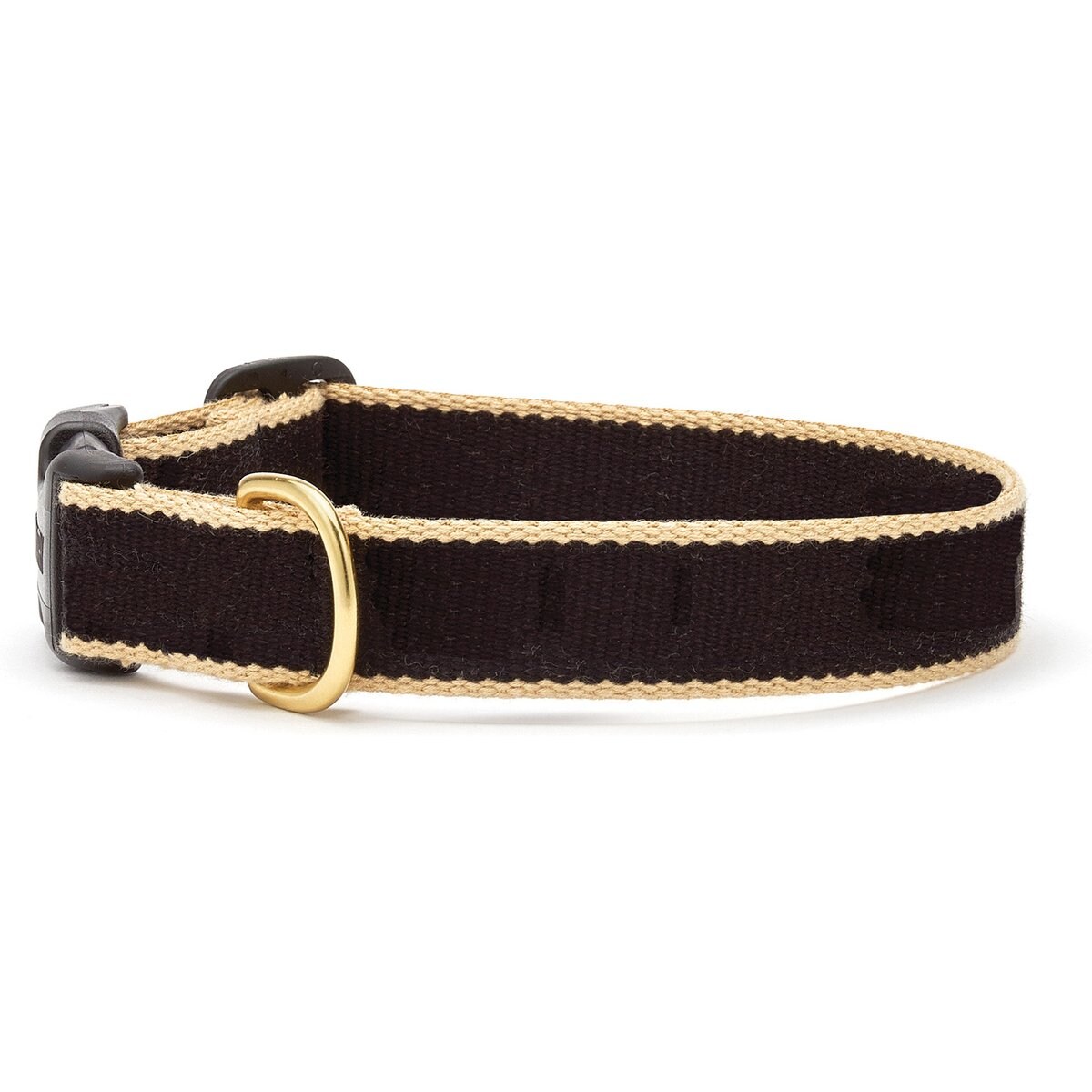 Up Country Color Market Adjustable Dog Collar, Black/Tan, Medium: 12 to 18-in neck, 1-in wide