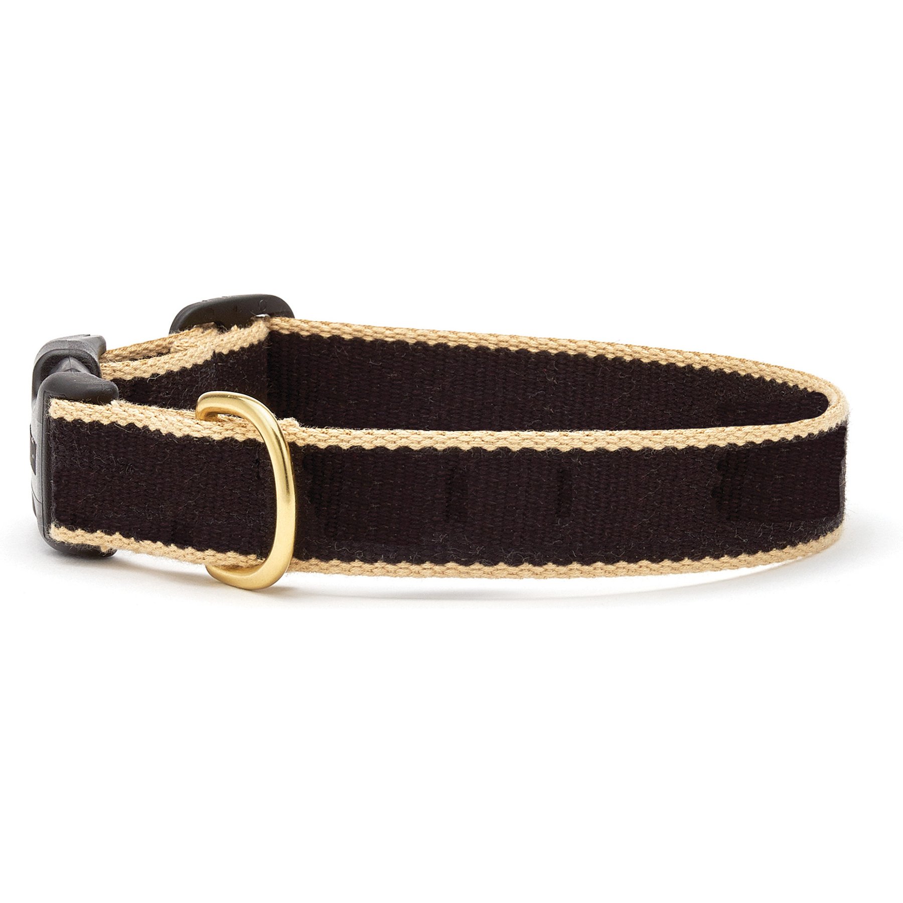 Up Country Color Market Adjustable Dog Collar, Black/Tan, X-Small: 6 to 12-in neck, 5/8-in wide