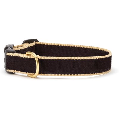 Up Country Up Country Color Market Adjustable Dog Collar, Black/Tan, Medium: 12 to 18-in neck, 1-in wide
