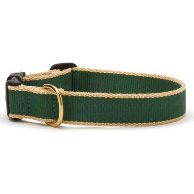 Up Country Up Country Color Market Adjustable Dog Collar, Forest/Tan, X-Small: 6 to 12-in neck, 5/8-in wide