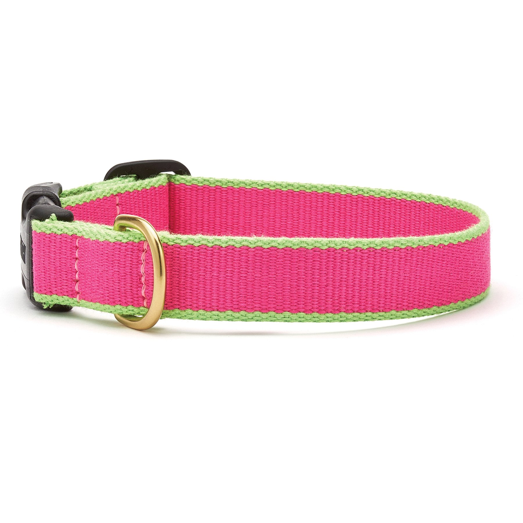 Up Country Color Market Adjustable Dog Collar, Bright Pink/Lime, X-Large: 18 to 24-in neck, 1-in wide