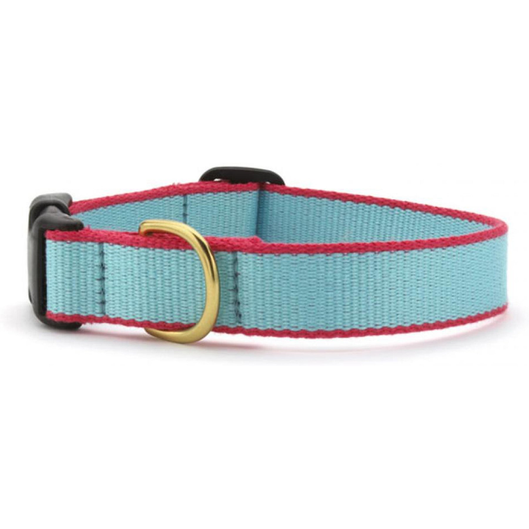 Up Country Color Market Adjustable Dog Collar, Aqua/Coral, X-Small: 6 to 12-in neck, 5/8-in wide