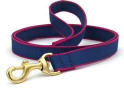 Up Country Color Market Lead Dog Leash with D-Ring, Navy/Pink, 5-ft long, 5/8-in wide