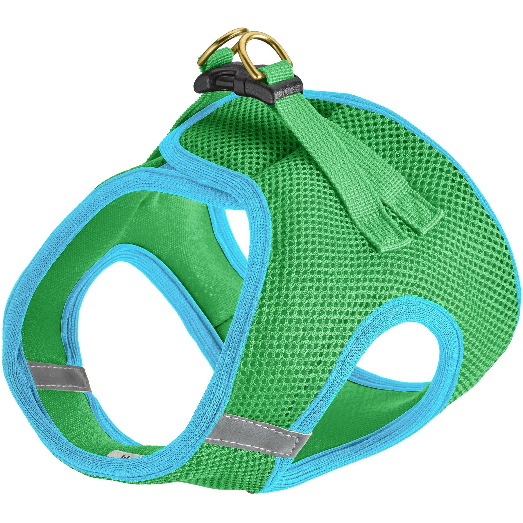 Up Country Step-In Vest Dog Harness, Lime/Aqua, X-Large: 20 to 22-in chest