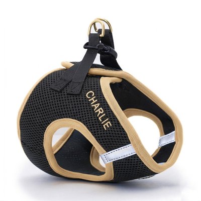 Up Country Up Country Personalized Step-In Vest Dog Harness, Black/Tan, XX-Large: 22 to 24-in chest