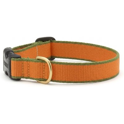 Up Country Up Country Color Market Adjustable Dog Collar, Tangerine/Pine, Large: 15 to 21-in neck, 1-in wide