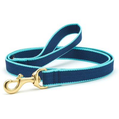 Up Country Up Country Color Market Lead Dog Leash with D-Ring, Navy/Aqua, 5-ft long, 1-in wide