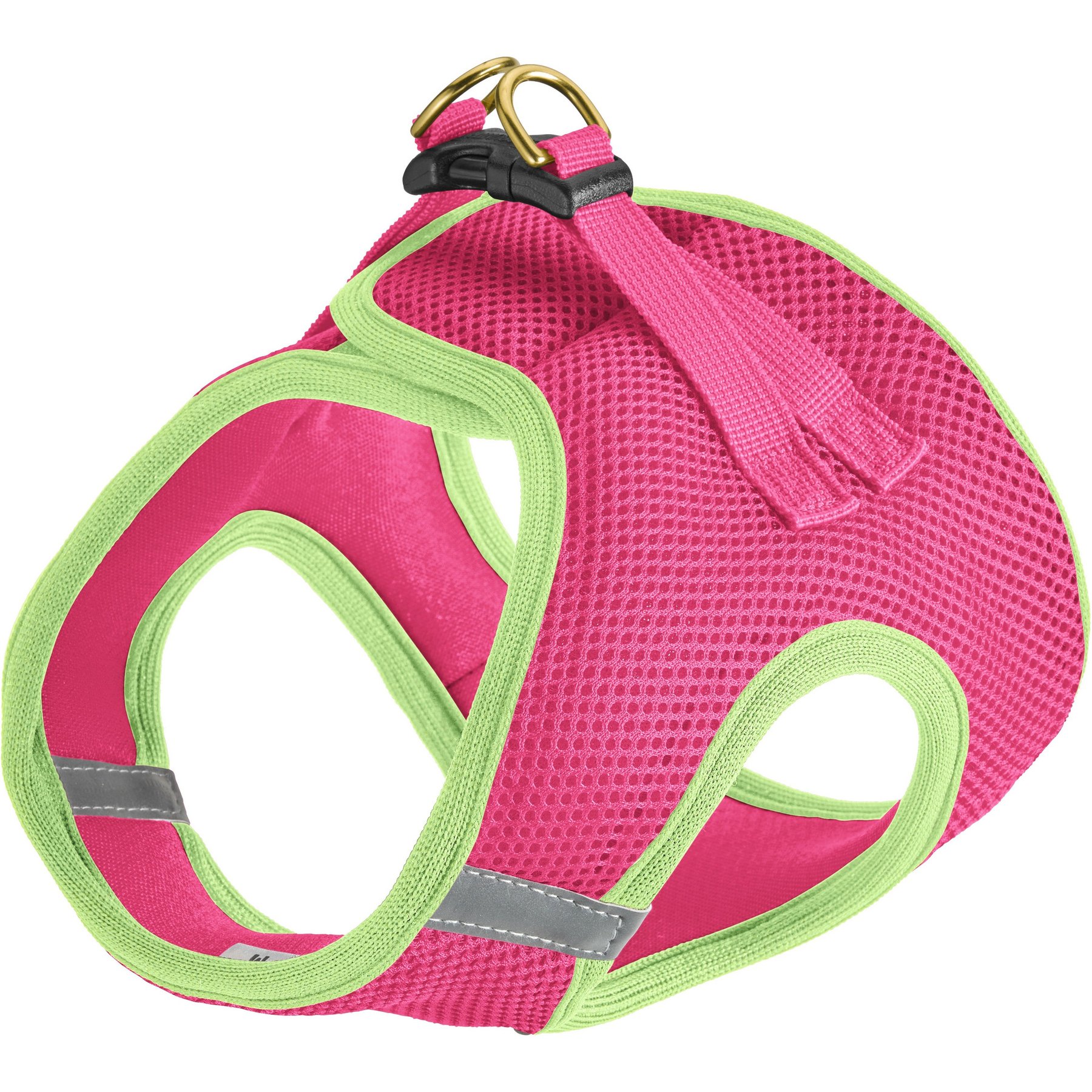 Up Country Step-In Vest Dog Harness, Pink/Lime, Large: 18 to 20-in chest