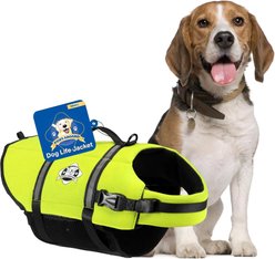 Paws Aboard Yellow Dog Life Jacket, Small