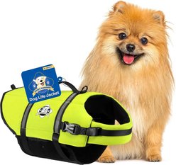 Paws Aboard Yellow Dog Life Jacket, X-Small slide 1 of 9