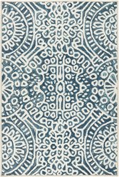 Annie Selke Dash & Albert Temple Machine Washable Rug, Ink, 7.6 x 9.6-ft