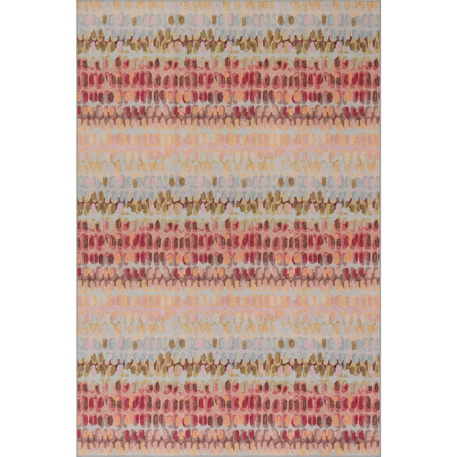 Annie Selke Dash & Albert Paint Chip Machine Washable Rug, Pastel, Runner:-2.6 x 8-ft