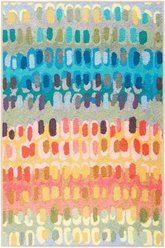 Annie Selke Dash & Albert Paint Chip Machine Washable Rug, Multi, 2 x 3-ft