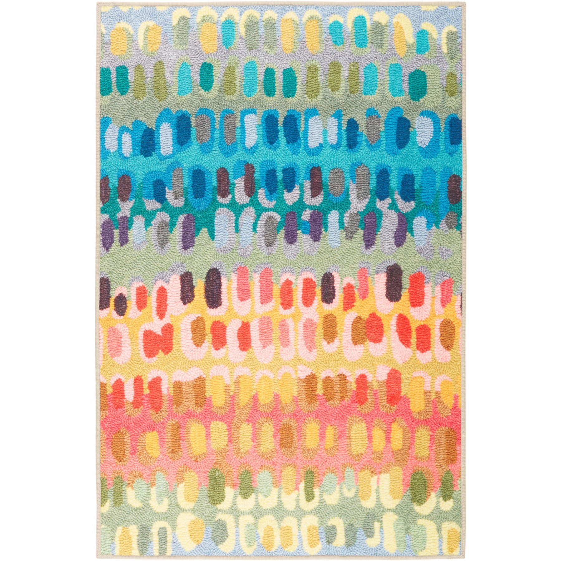 Annie Selke Dash & Albert Paint Chip Machine Washable Rug, Multi, 5 x 8-ft