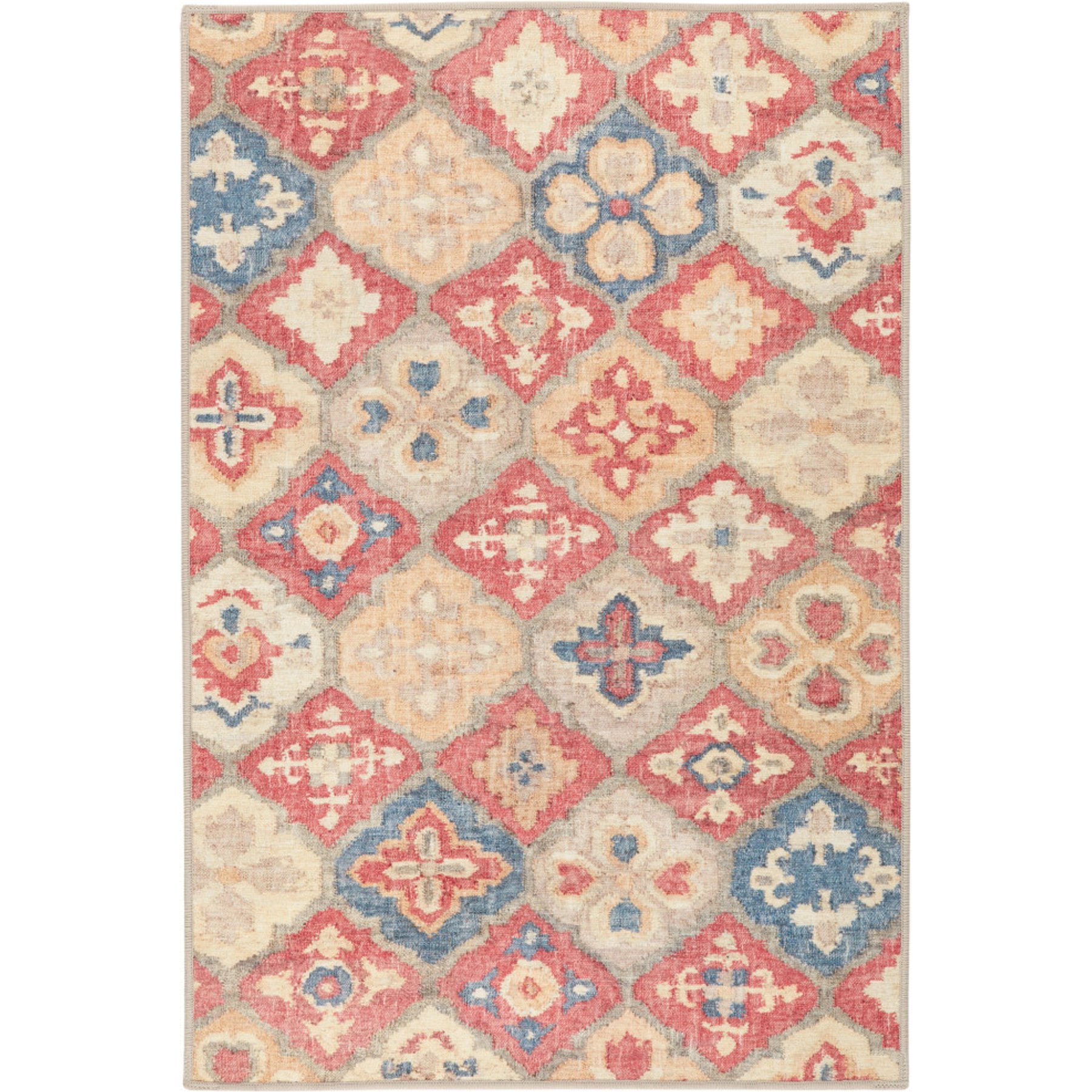 Annie Selke Dash & Albert Pali Machine Washable Rug, Multi, 3 x 5-ft